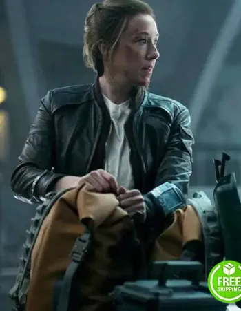 LOST IN SPACE MOLLY PARKER (MAUREEN ROBINSON) BLACK LEATHER JACKET