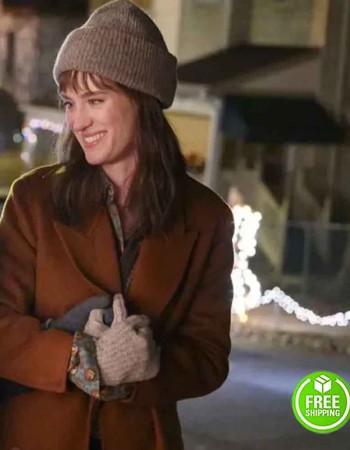 HAPPIEST SEASON MACKENZIE DAVIS (HARPER) BROWN WOOL COAT