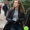 MANIFEST MELISSA ROXBURGH (MICHAELA STONE) BLACK WOOL COAT MANIFEST MELISSA ROXBURGH (MICHAELA STONE) BLACK WOOL COAT