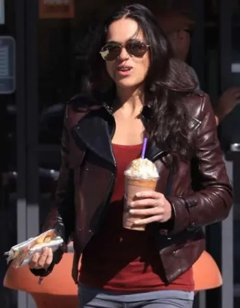 MAYTE MICHELLE RODRIGUEZ LEATHER JACKET