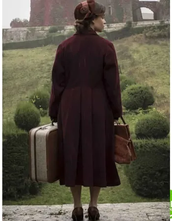 VOICE FROM THE STONE EMILIA CLARKE (VERENA) MAROON COAT