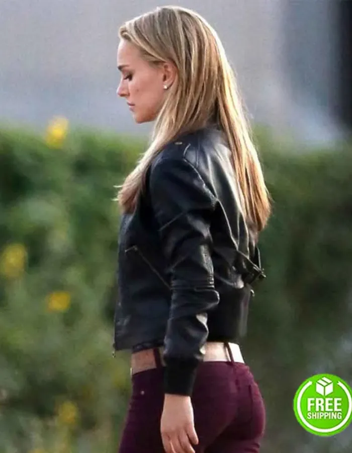 SONG TO SONG NATALIE PORTMAN (RHONDA) BLACK LEATHER JACKET SONG TO SONG NATALIE PORTMAN (RHONDA) BLACK LEATHER JACKET