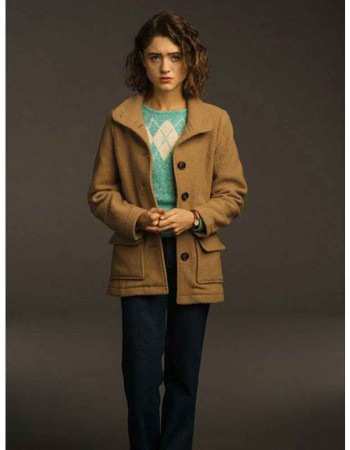 STRANGER THINGS 3 NATALIA DYER (NANCY WHEELER) WOOL JACKET