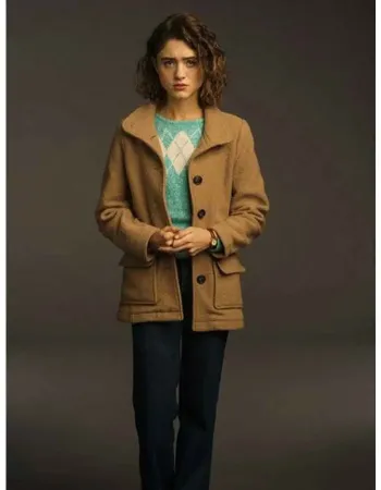 STRANGER THINGS 3 NATALIA DYER (NANCY WHEELER) WOOL JACKET