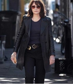 OUT OF BLUE PATRICIA CLARKSON LEATHER COAT