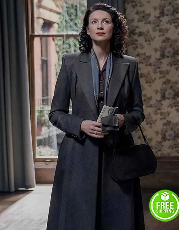 OUTLANDER SEASON 3 CAITRIONA BALFE (CLAIRE RANDALL) GREY WOOL COAT OUTLANDER SEASON 3 CAITRIONA BALFE (CLAIRE RANDALL) GREY WOOL COAT