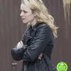A MOST WANTED MAN RACHEL MCADAMS (ANNABEL RICHTER) BLACK LEATHER JACKET