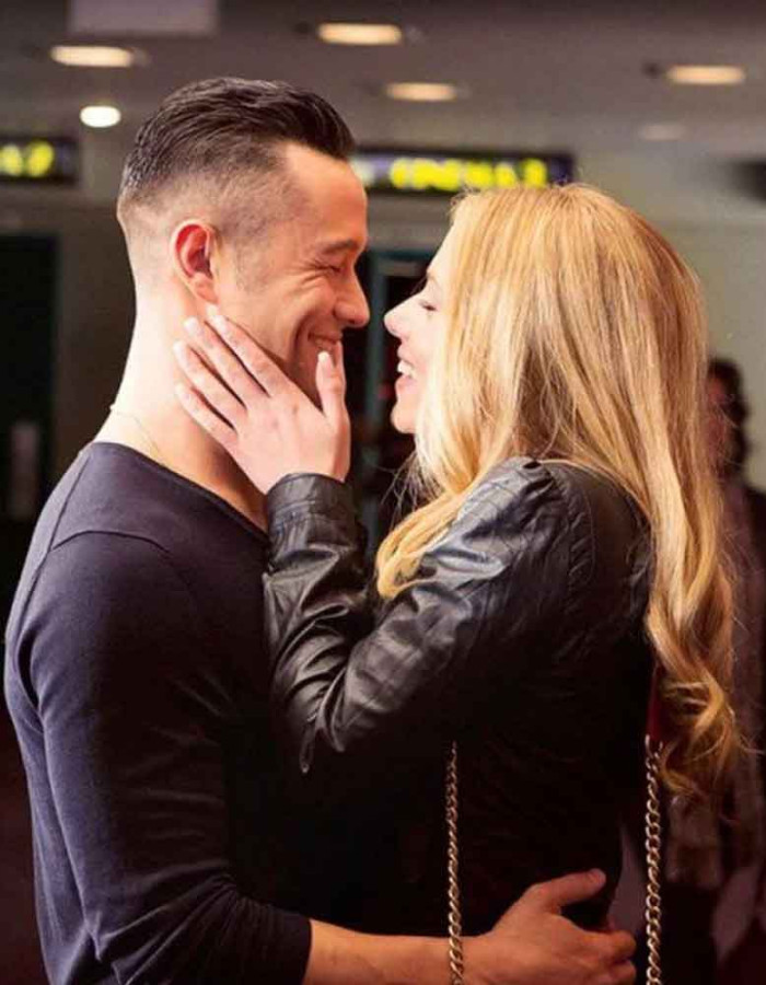 DON JON SCARLETT JOHANSSON (BARBARA) BLACK LEATHER JACKET