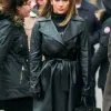 SECOND ACT JENNIFER LOPEZ LEATHER COAT