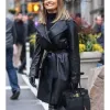 SECOND ACT JENNIFER LOPEZ LEATHER COAT