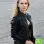 SONG TO SONG NATALIE PORTMAN (RHONDA) BLACK LEATHER JACKET