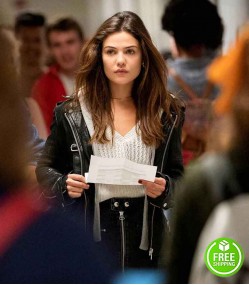TELL ME A STORY DANIELLE CAMPBELL (KAYLA POWELL) BLACK LEATHER JACKET