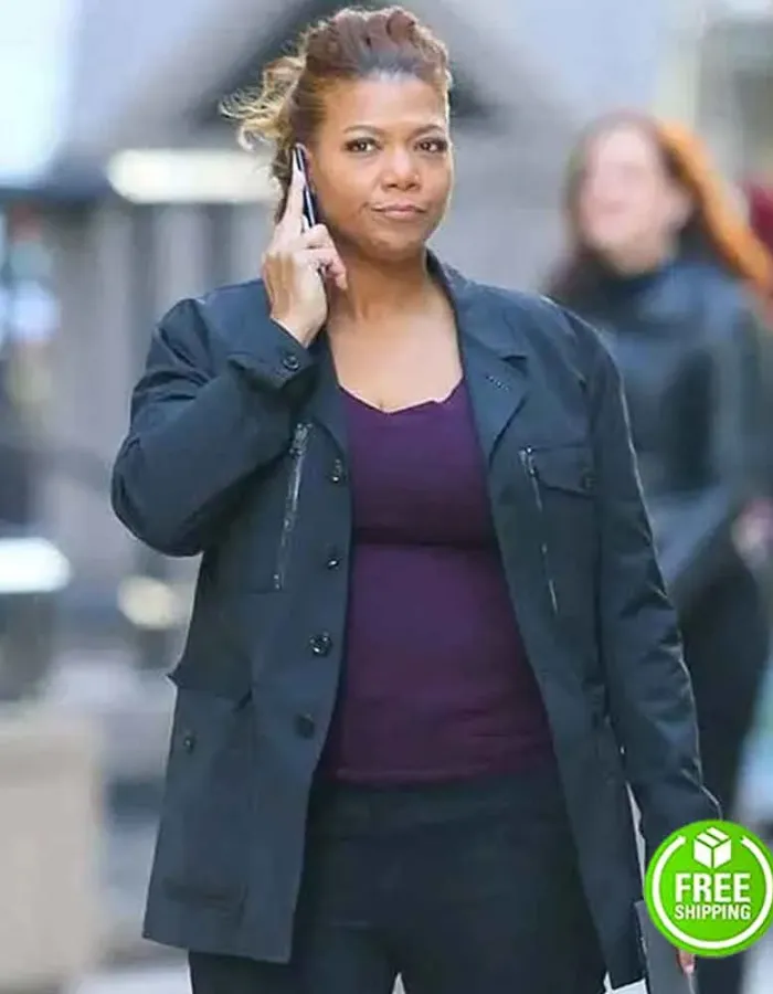 THE EQUALIZER 2021 QUEEN LATIFAH (ROBYN MCCALL) BLACK COAT THE EQUALIZER 2021 QUEEN LATIFAH (ROBYN MCCALL) BLACK COAT