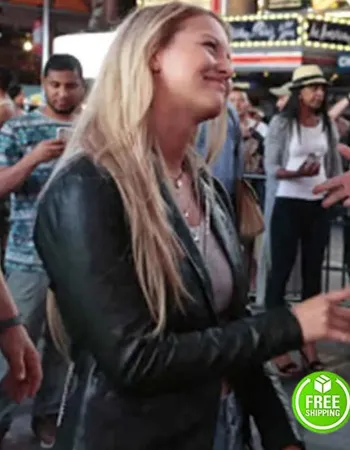 THE FOSTERS ANGELINE APPEL (ARI) BLACK LEATHER JACKET