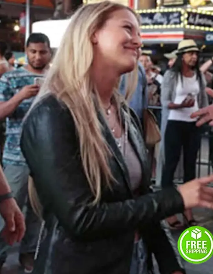 THE FOSTERS ANGELINE APPEL (ARI) BLACK LEATHER JACKET THE FOSTERS ANGELINE APPEL (ARI) BLACK LEATHER JACKET