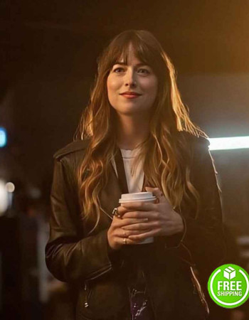 THE HIGH NOTE DAKOTA JOHNSON (MAGGIE SHERWOODE) BLACK LEATHER JACKET