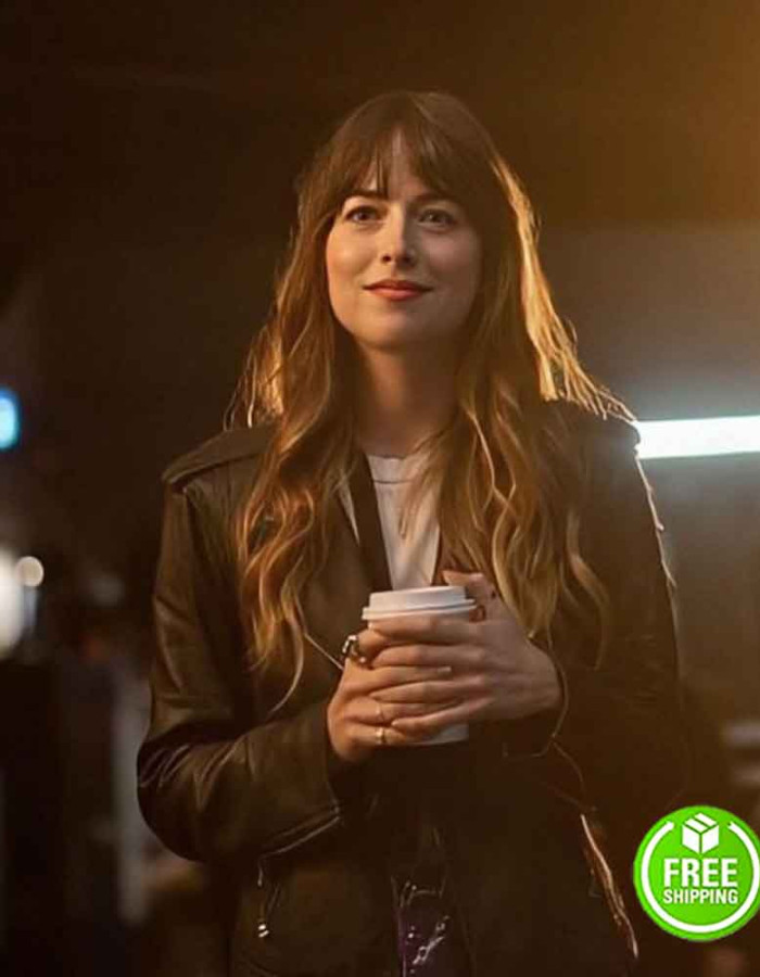 THE HIGH NOTE DAKOTA JOHNSON (MAGGIE SHERWOODE) BLACK LEATHER JACKET THE HIGH NOTE DAKOTA JOHNSON (MAGGIE SHERWOODE) BLACK LEATHER JACKET