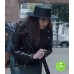 THE LOVEBIRDS CATHERINE COHEN (MRS. HIPSTER) BLACK LEATHER JACKET