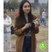 THE BACHELOR VICTORIA FULLER BROWN WOOL TRENCH COAT
