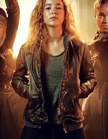 ALBA BAPTISTA WARRIOR NUN AVA BLACK LEATHER JACKET