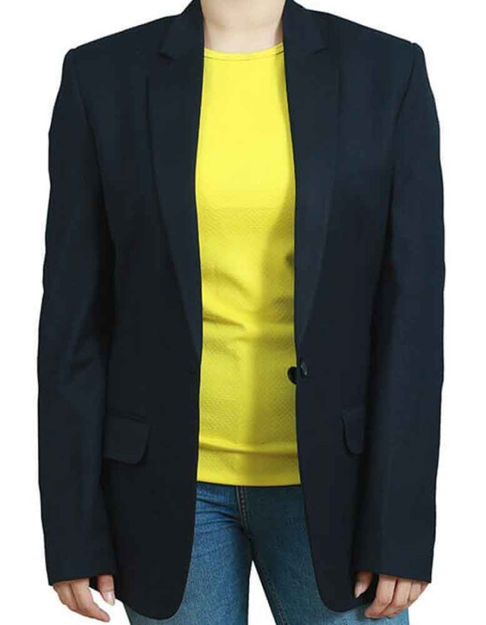 YOU ELIZABETH LAIL (GUINEVERE BECK) BLUE BLAZER COTTON COAT