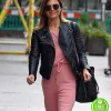 ZOE HARDMAN BLACK LEATHER BIKER JACKET
