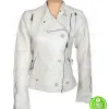 GET SMART ANNE HATHAWAY (AGENT 99) WHITE LEATHER JACKET GET SMART ANNE HATHAWAY (AGENT 99) WHITE LEATHER JACKET
