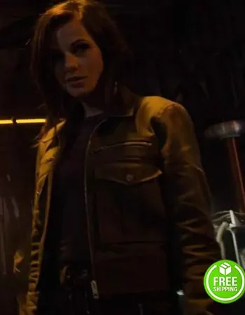 AGENTS OF SHIELD BROOKE WILLIAMS (SNOWFLAKE) BLACK LEATHER JACKET