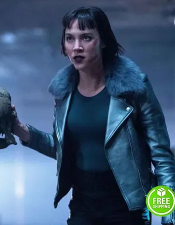 HELSTROM SYDNEY LEMMON (ANA HELSTROM) BLACK LEATHER JACKET