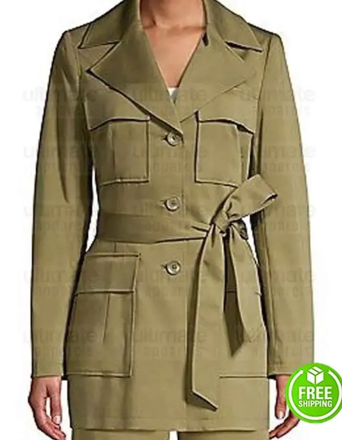 9-1-1 ANGELA BASSETT (ATHENA GRANT) GREEN COTTON COAT 9-1-1 ANGELA BASSETT (ATHENA GRANT) GREEN COTTON COAT