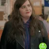 SHRILL SEASON 3 AIDY BRYANT (ANNIE EASTON) BLACK LEATHER JACKET
