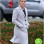ARROW SEASON 6 EMILY BETT RICKARDS (FELICITY SMOAK) WHITE TRENCH WOOL COAT