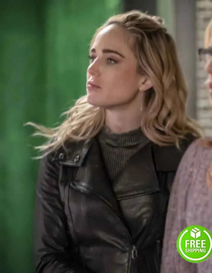 ARROW SEASON 8 CAITY LOTZ (SARA LANCE) BLACK LEATHER JACKET ARROW SEASON 8 CAITY LOTZ (SARA LANCE) BLACK LEATHER JACKET
