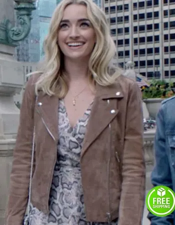 BATWOMAN BRIANNE HOWEY (REAGAN) BROWN SUEDE LEATHER JACKET