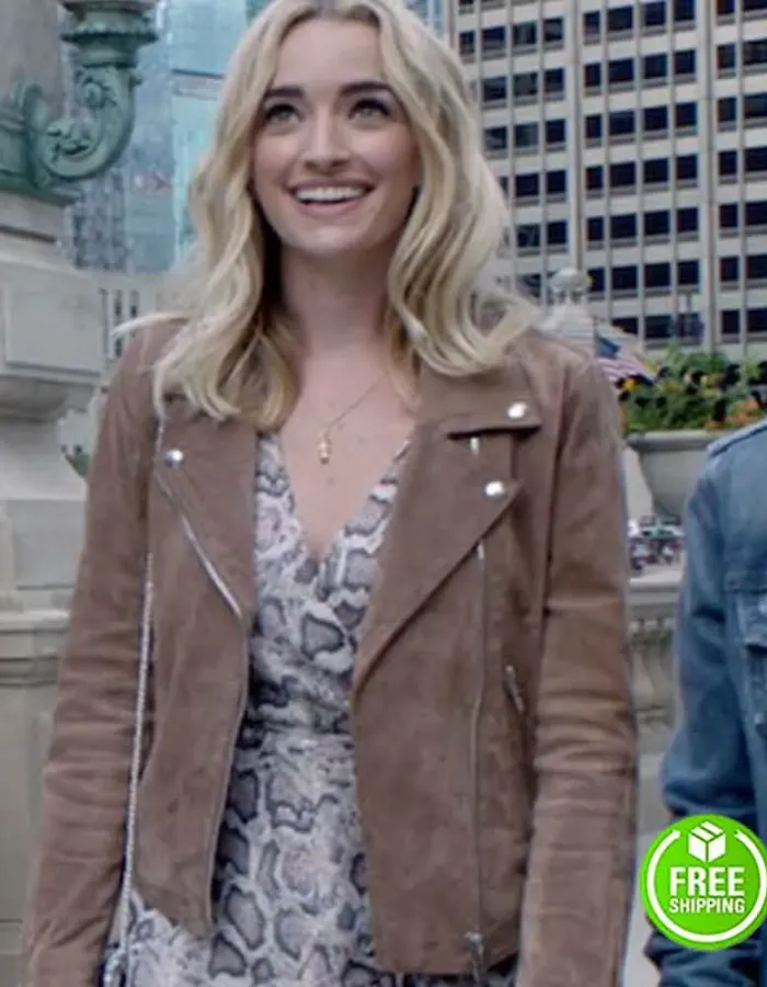 BATWOMAN BRIANNE HOWEY (REAGAN) BROWN SUEDE LEATHER JACKET