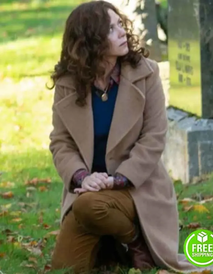 BOOKS OF BLOOD ANNA FRIEL (MARY) BROWN WOOL TRENCH COAT BOOKS OF BLOOD ANNA FRIEL (MARY) BROWN WOOL TRENCH COAT
