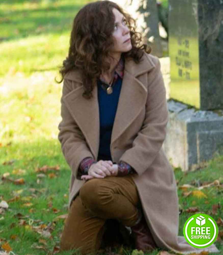 BOOKS OF BLOOD ANNA FRIEL (MARY) BROWN WOOL TRENCH COAT
