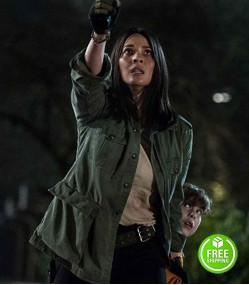 THE PREDATOR OLIVIA MUNN (CASEY BRACKETT) GREEN COTTON JACKET 