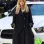 THE FLIGHT ATTENDANT KALEY CUOCO (CASSIE BOWDEN) BLACK WOOL COAT