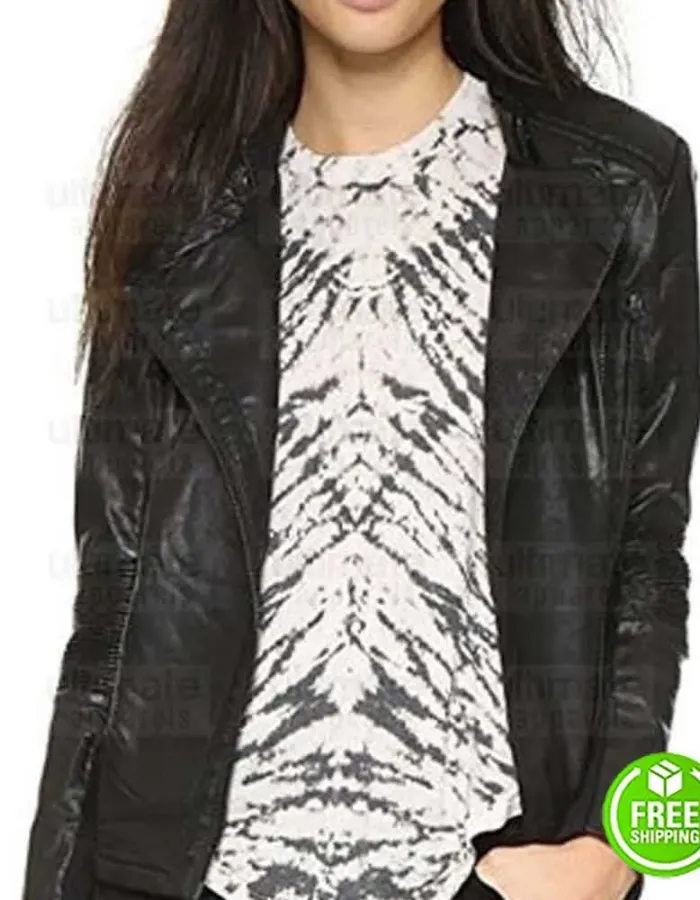 THE FATE OF THE FURIOUS CHARLIZE THERON (CIPHER) BLACK LEATHER JACKET
