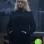 GOOD GIRLS CHRISTINA HENDRICKS (BETH BOLAND) BLACK WOOL COAT