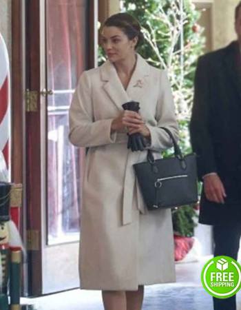 CHRISTMAS BY STARLIGHT KIMBERLEY SUSTAD (ANNIE PARK) WHITE TRENCH COAT