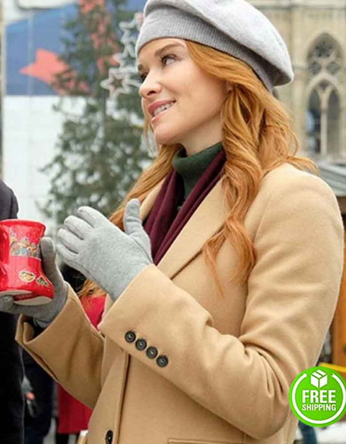 CHRISTMAS IN VIENNA SARAH DREW (JESS WATERS) WOOL TRENCH COAT CHRISTMAS IN VIENNA SARAH DREW (JESS WATERS) WOOL TRENCH COAT