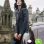 OUTLANDER SEASON 3 CAITRIONA BALFE (CLAIRE RANDALL) GREY WOOL COAT