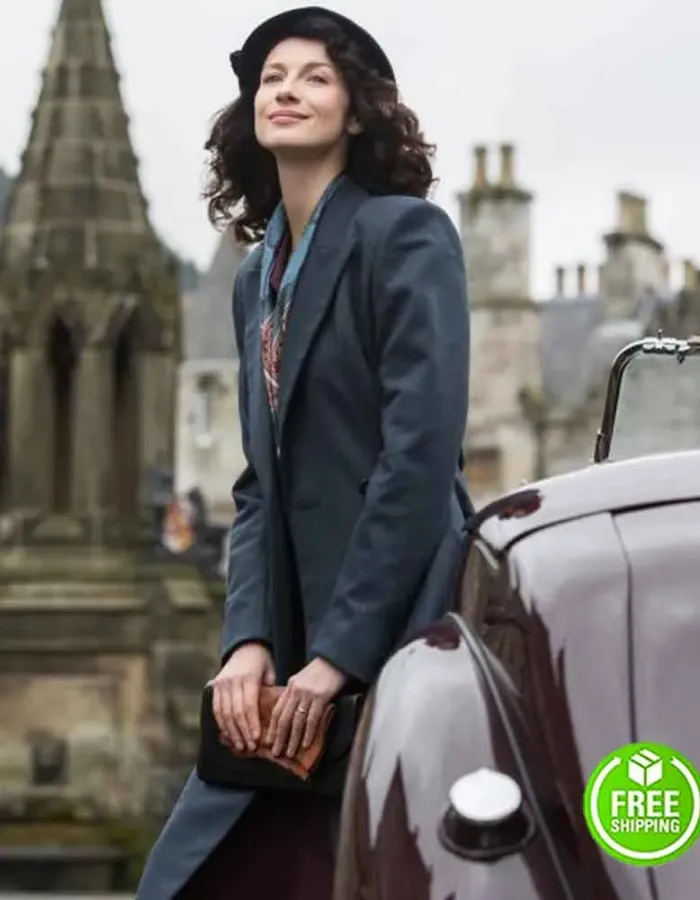 OUTLANDER SEASON 3 CAITRIONA BALFE (CLAIRE RANDALL) GREY WOOL COAT OUTLANDER SEASON 3 CAITRIONA BALFE (CLAIRE RANDALL) GREY WOOL COAT
