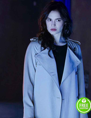 TITANS SEASON 3 CONOR LESLIE (DONNA TROY) WHITE COTTON COAT