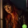 CURFEW AIMEE FFION EDWARDS (RUBY NEWMAN) STUDDED BLACK LEATHER JACKET CURFEW AIMEE FFION EDWARDS (RUBY NEWMAN) STUDDED BLACK LEATHER JACKET