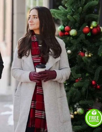 DASHING HOME FOR CHRISTMAS PANIZ ZADE (EMILY) WHITE TRENCH COAT