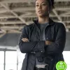 DEBRIS RIANN STEELE (FINOLA JONES) BLACK COTTON JACKET DEBRIS RIANN STEELE (FINOLA JONES) BLACK COTTON JACKET