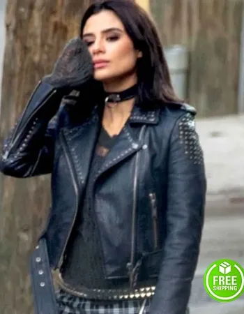 DOOM PATROL DIANE GUERRERO (CRAZY JANE) STUDDED BLACK LEATHER JACKET